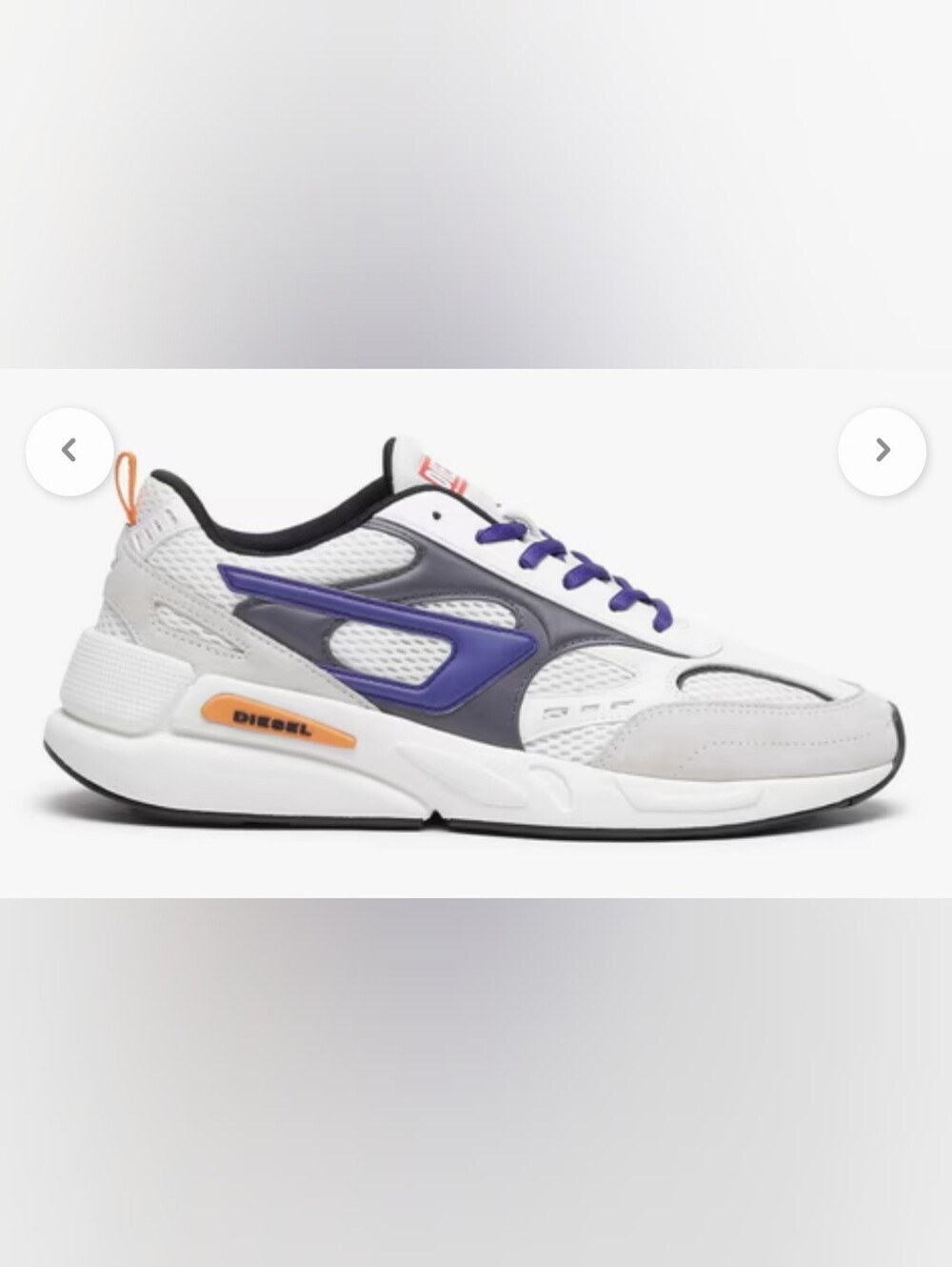 $195 Men's Diesel S-Serendipity Sport White Mesh Lifestyle Sneakers Shoes Sz 12